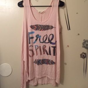 Free spirit split tank top