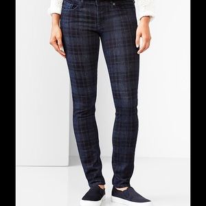 SOLD---Gap plaid denim jeans pants