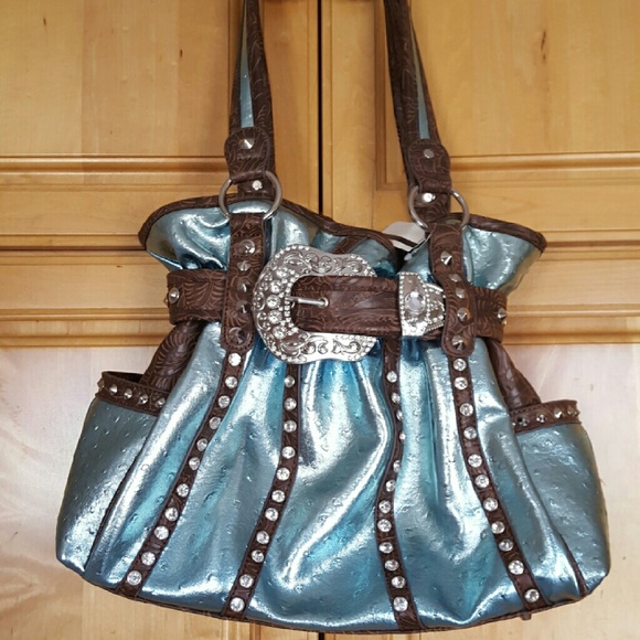 Western Cowgirl Belt Buckle Rhinestone Purse