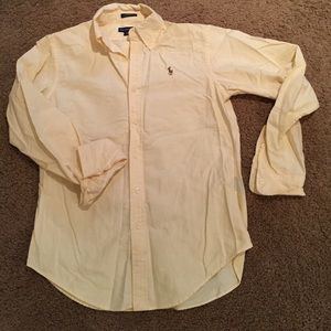 Yellow striped Ralph Lauren button down shirt