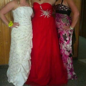 Prom Dress (black and pink one on the right) sz. 6