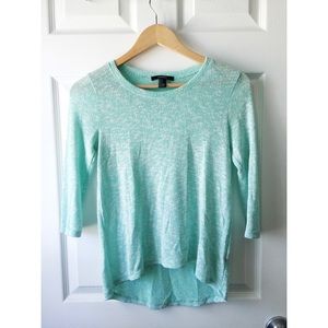 Lightweight high low forever 21 mint sweater