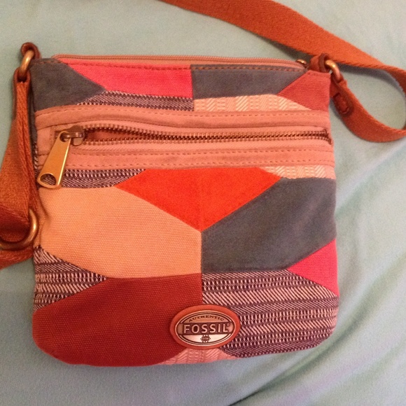 FOSSIL Multi color SHOULDER BAG mixed materials - Picture 1 of 2