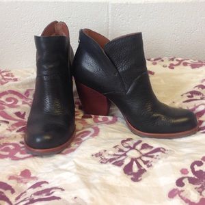 Black leather booties!