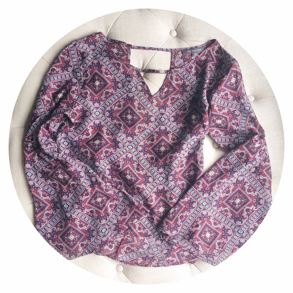 Bell Sleeve Low Back Sheer Top