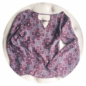 Bell Sleeve Low Back Sheer Top