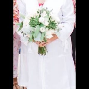 BHLDN White Silk Bridal Robe