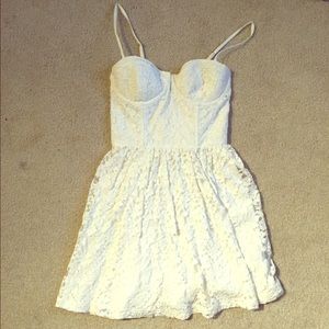 A&F White Lace Corset Dress