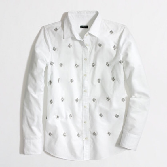 NWT embellished Jcrew Oxford
