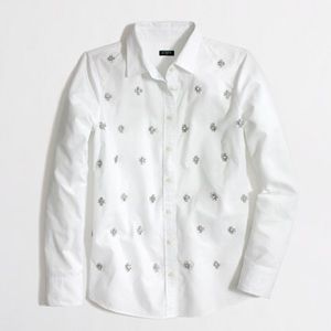 NWT embellished Jcrew Oxford