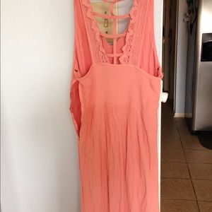 Coral long dress size sm