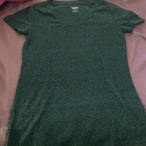 green v-neck