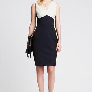 Banana Republic Sloan-fit color block cutout dress