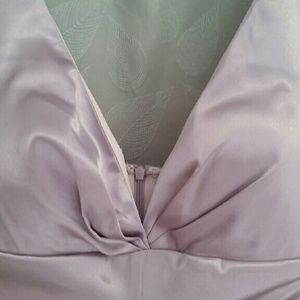 Arden B Lilac Satin Halter Cocktail Dress