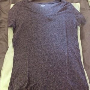 purple V-neck