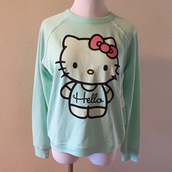Sanrio Tops - Mint Hello Kitty Sweatshirt