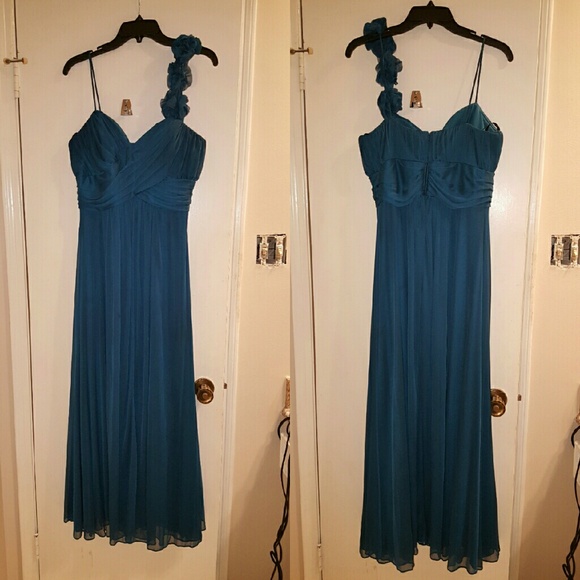 Teal Blue Homecoming/Prom dress long Size 12
