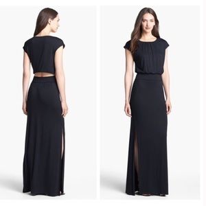 LEITH open back black dress
