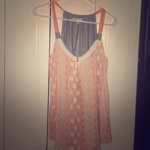 Lace detail tank top