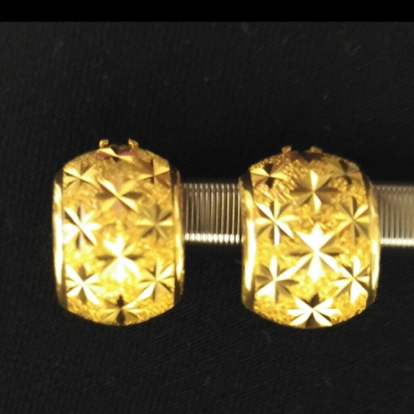 18k solid gold earings