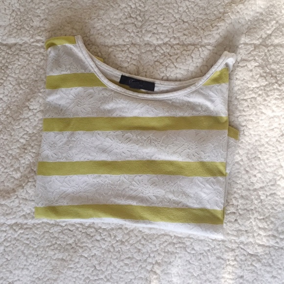 Forever 21 White and green lace tee!