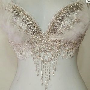 Silver angel rave bra made to order