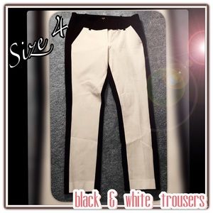Size 4 Black&White Trousers w/ Pockets