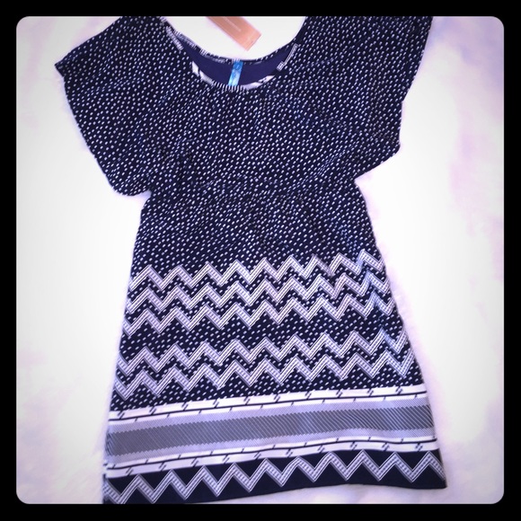 Blue and white Dress