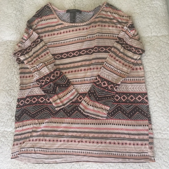 Forever 21 long sleeve tribal tee - Picture 1 of 2