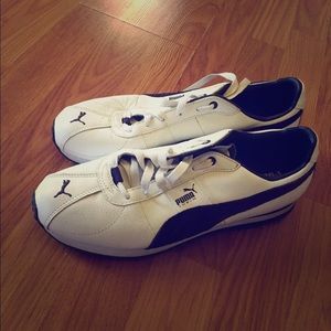 Puma Sneakers - White and Navy - Size 9