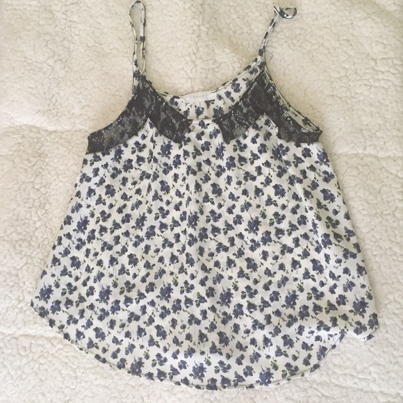 White floral tank top