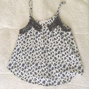 White floral tank top