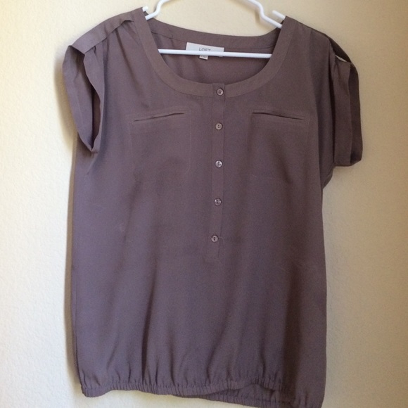 gray/purple color button up shirt
