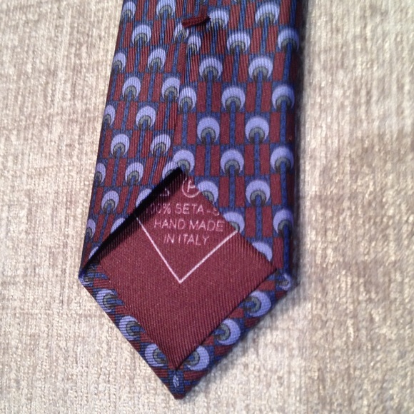 😊SOLD😊BRIONI 100% seta-silk tie handmade,Italy - Picture 2 of 4