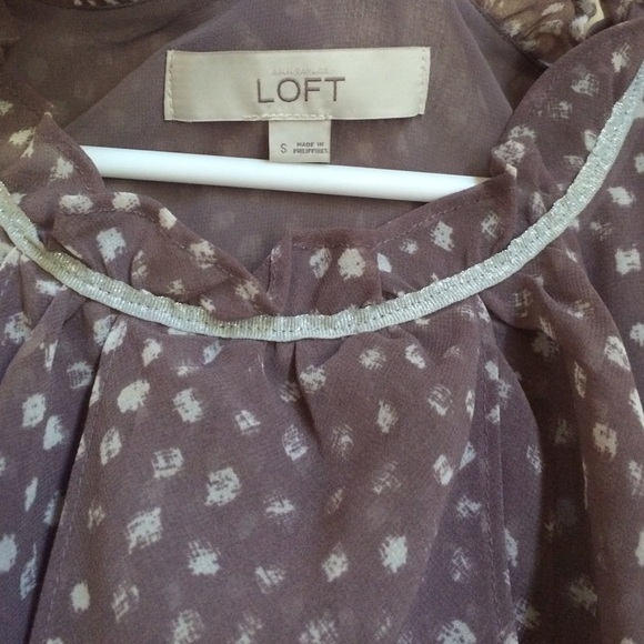 loft dark purple flowy tank - Picture 3 of 3