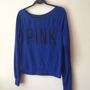 Victoria's Secret Pink Royal Blue Comfy Sweatshirt
