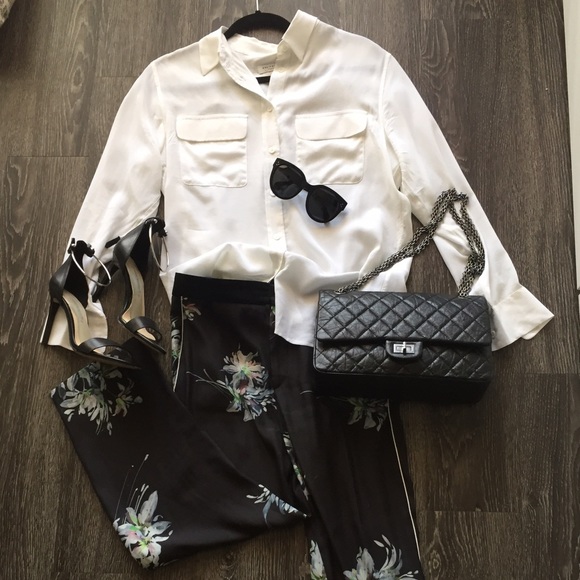 Zara Woman ankle satin pants. Size 4/S.