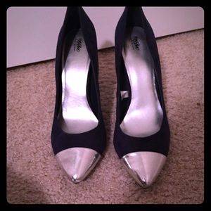 Women's shoes size 10 navy/silver