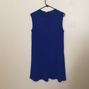 Aritzia t. Babaton blue silk crepe dress