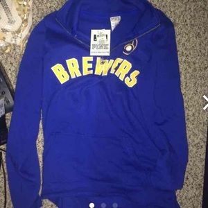 Milwaukee Brewers zip up sweatshirt