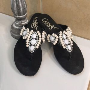 Beaded Carlos Santana sandals
