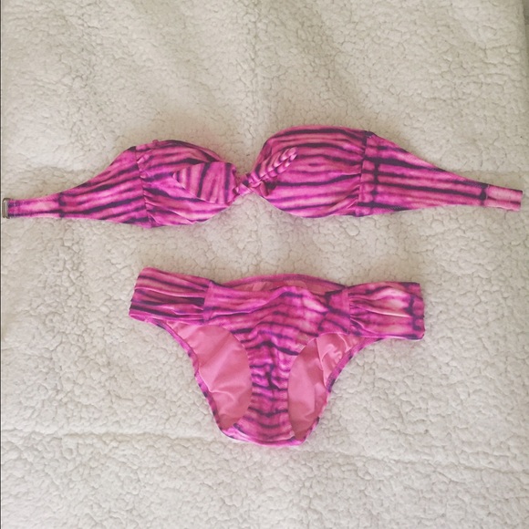 Victoria's Secret pink/purple tie die bikini