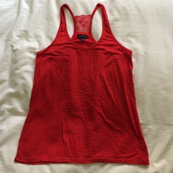 American Eagle red racerback top