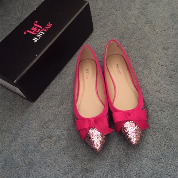 Just fab glitter flats