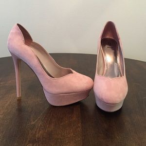 Pink Suede heels
