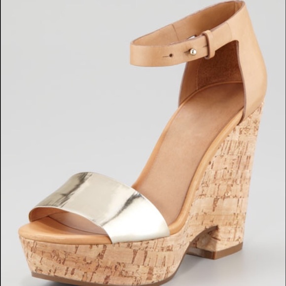 See by Chloé Specchio Cork Wedge Gold/Tan Sandal
