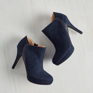 Modcloth Blue Platform Booties by Report