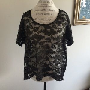 Forever 21 Black and Shimmer Gold Top