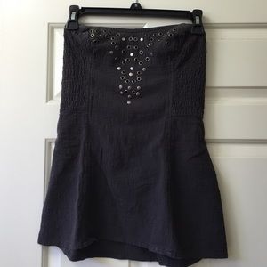 Strapless free people top