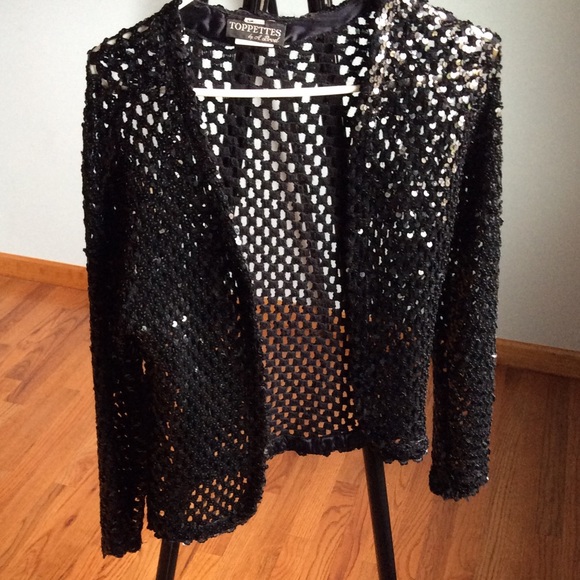 Crotchet and sequin cardigan - Picture 2 of 2